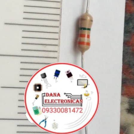 مقاومت کربنی 3.3 مگااهم 0.5 وات 3/3M 0/5w