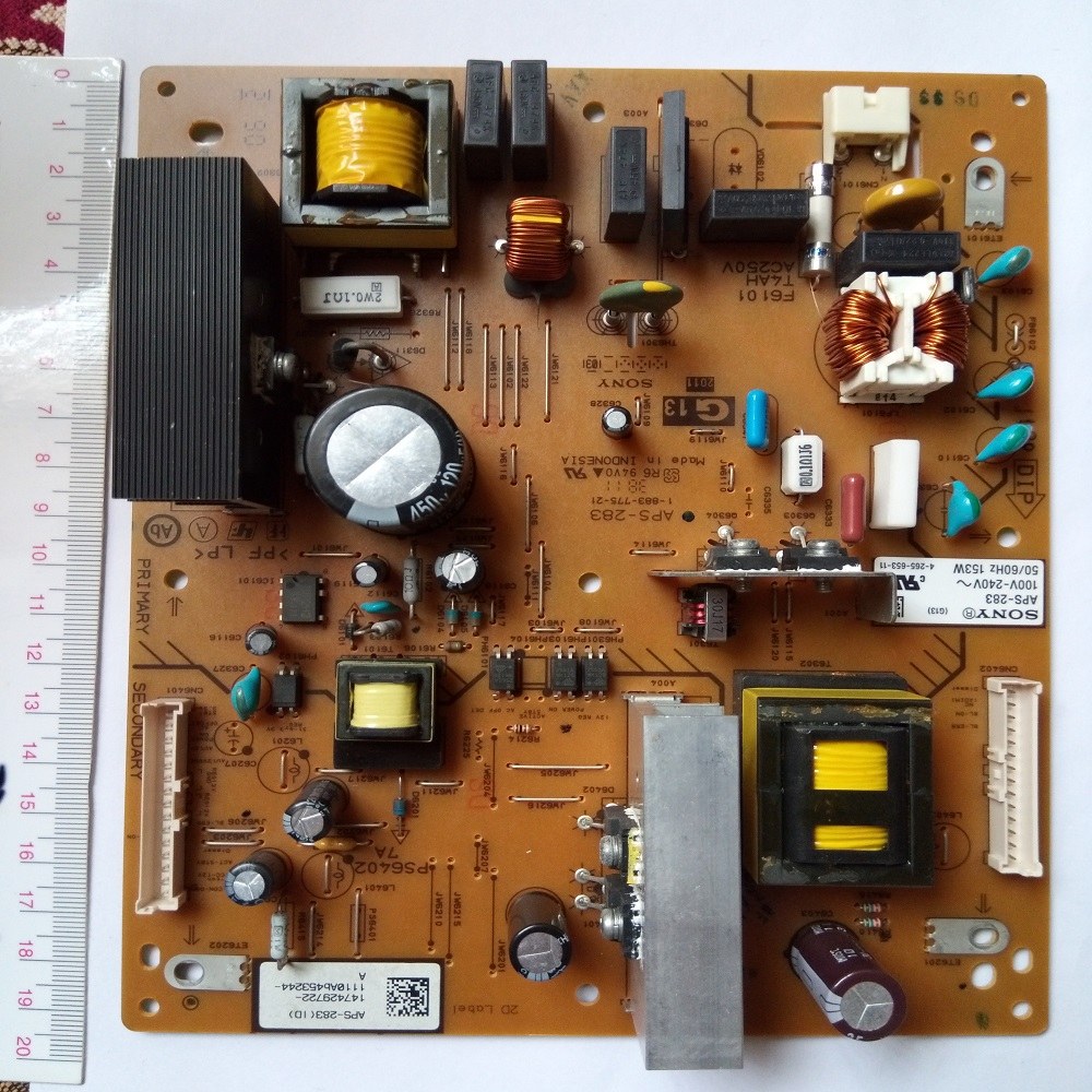 برد تغذیه پاور ال سی دی تلوزیون سونی SONY مدل LTY320AN01 و  پارت APS-283 اندونزی